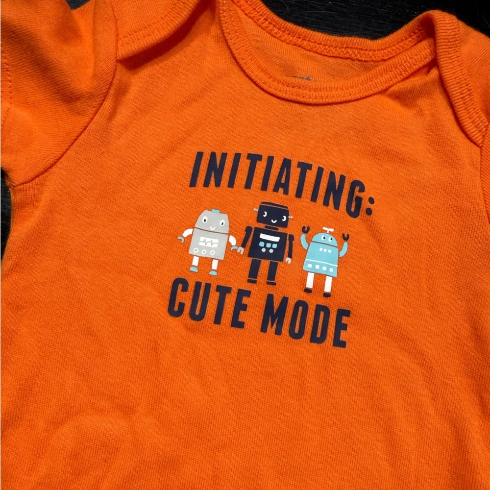 Carter's |  Vibrant Orange Baby Onesie | 6M